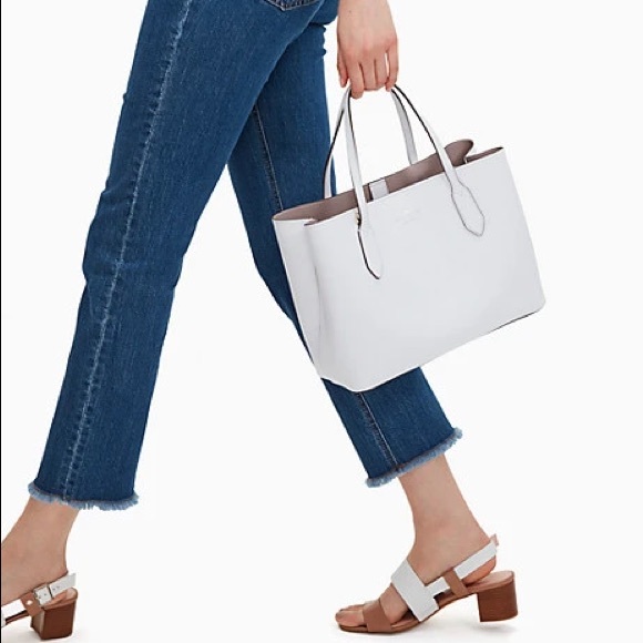 SOLD! NWT Kate Spade Harper White Satchel - Picture 6 of 17